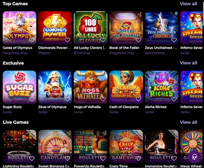 SpinMama Casino games
