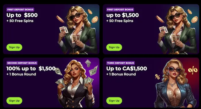 SpinMama Casino CA bonuses